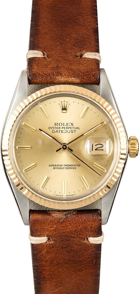 rolex with leather band for sale|genuine rolex watch bands.